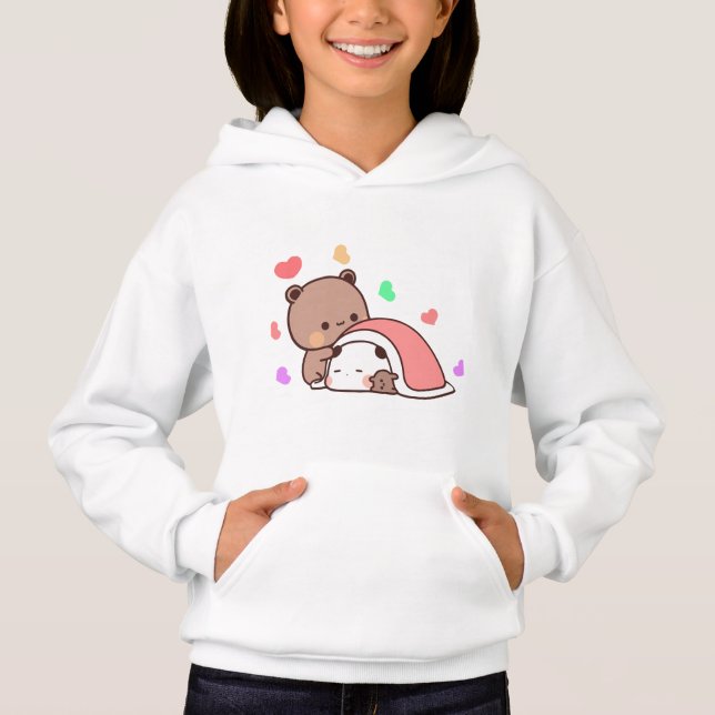 Panda Bärenpaar, Niedliche Bubu und Dudu-Schläger  Hoodie (Vorderseite)