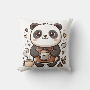 Panda-Barista-Wurfkissen Kissen