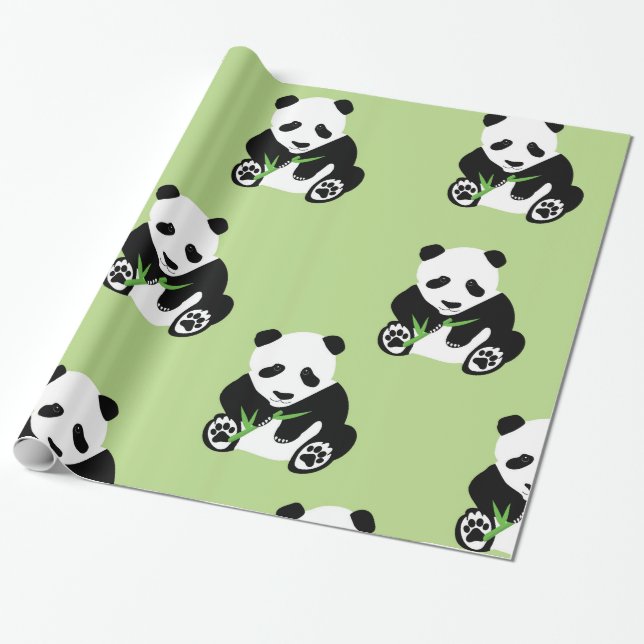Panda-Bärn-glattes Packpapier (Ungerollt)