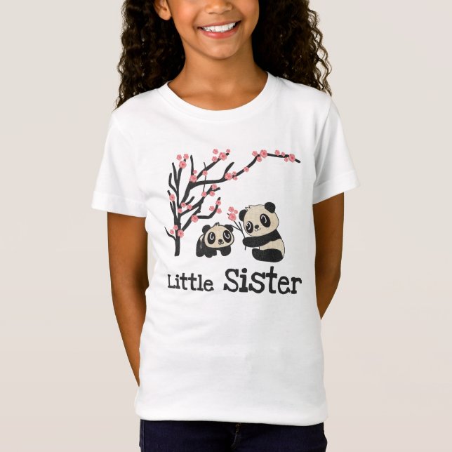 Panda-Bärn-kleine Schwester T-Shirt (Vorderseite)
