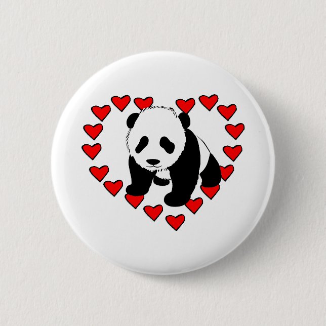 Panda-Bärn-Liebe Button (Vorderseite)