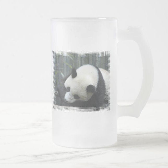 Panda-Bärn-mattierte Bier-Tasse Mattglas Bierglas (Rechts)