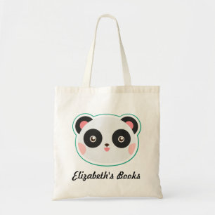 Panda-Bärn-personalisierte Buch-Taschen-Tasche Tragetasche