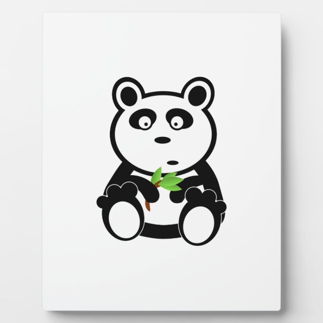 Panda-Bärn-Schwarz-weiße Schicksals-Geschenke Fotoplatte (Vorderseite)