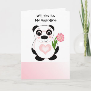 Panda-Bärn-Valentinstag Feiertagskarte