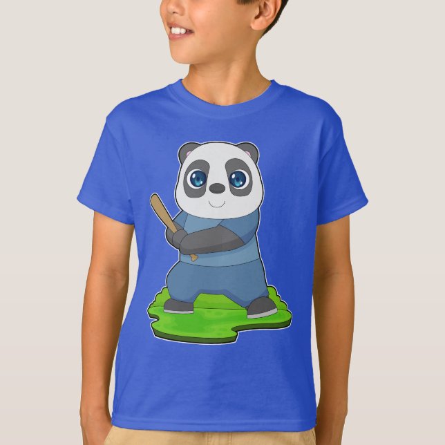 Panda Baseball Baseball T-Shirt (Vorderseite)