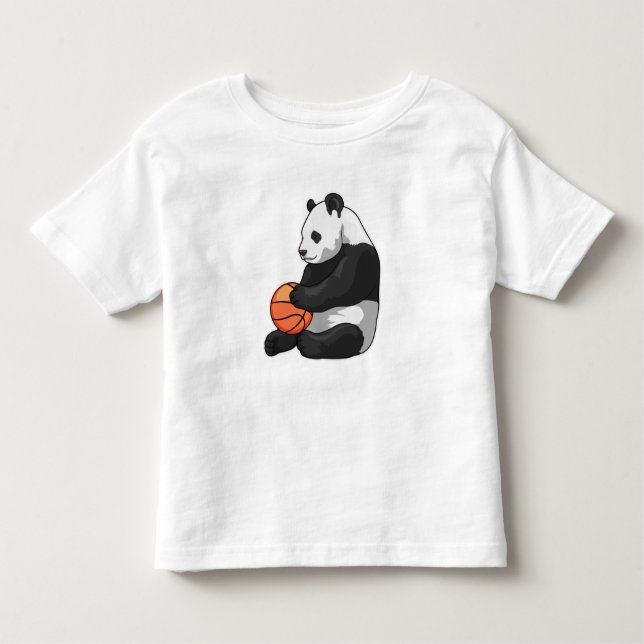 Panda Basketball-Spieler Basketball Kleinkind T-shirt (Vorderseite)