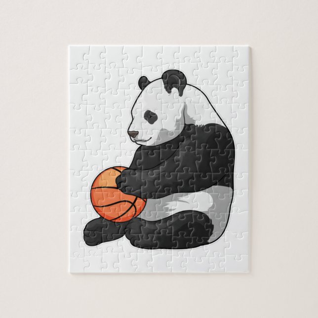 Panda Basketball-Spieler Basketball Puzzle (Vertikal)