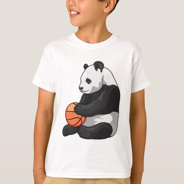 Panda Basketball-Spieler Basketball T-Shirt (Vorderseite)