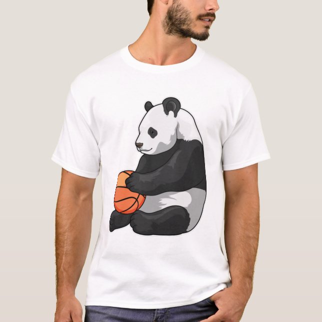 Panda Basketball-Spieler Basketball T-Shirt (Vorderseite)