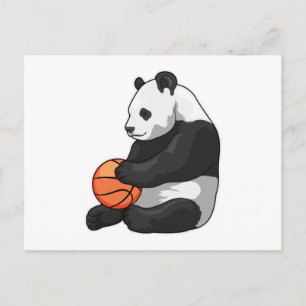 Panda Basketballspieler Basketball Postkarte