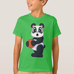 Panda Basketballspieler Basketball T-Shirt