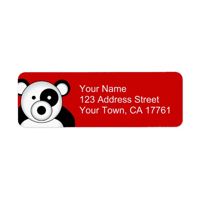 Panda Bear Address Labels (Vorne)