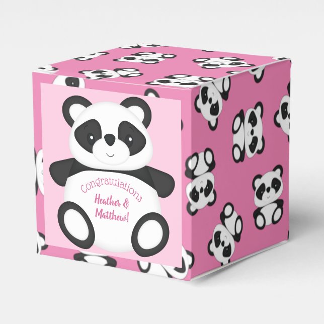 Panda Bear Baby Dusche Geschenkschachtel (Vorderseite)