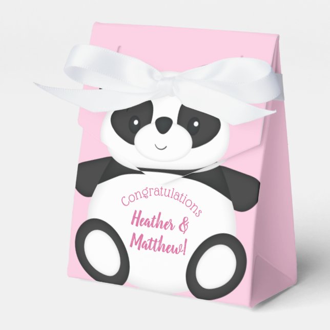 Panda Bear Baby Dusche Geschenkschachtel (Vorderseite)
