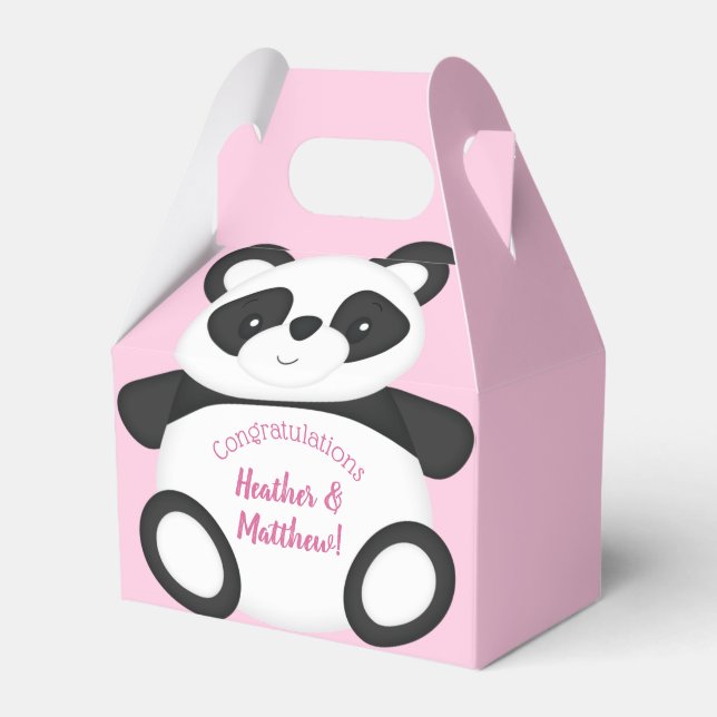 Panda Bear Baby Dusche Geschenkschachtel (Vorderseite)