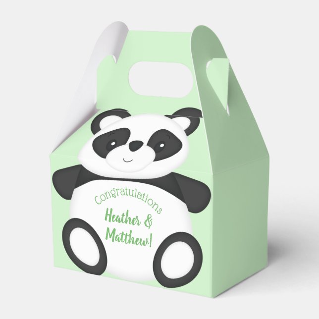 Panda Bear Baby Dusche Geschenkschachtel (Vorderseite)