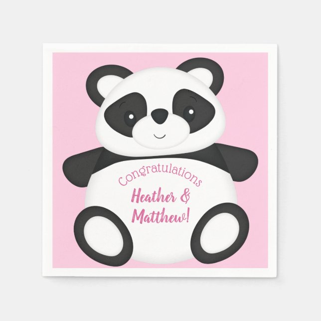 Panda Bear Baby Dusche Serviette (Vorderseite)