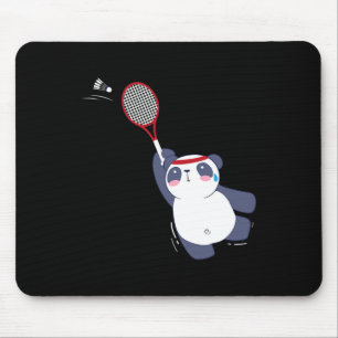 Panda Bear Badminton Player Single verdoppeln Ace  Mousepad