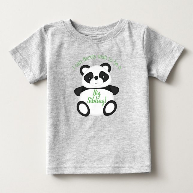 Panda Bear Big Brother Sister Baby T-shirt (Vorderseite)