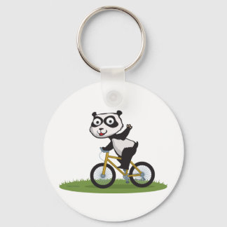 Panda Bear Biker Schlüsselanhänger