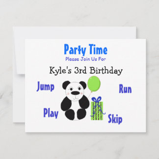 Panda Bear Birthday Einladung