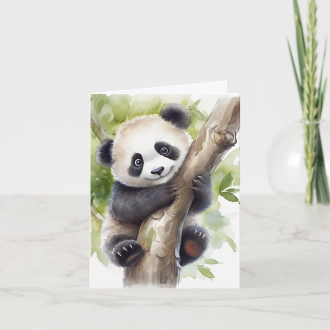 Panda Bear Blank Note Card (Vorderseite)