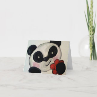 Panda Bear Blume Note Card Karte