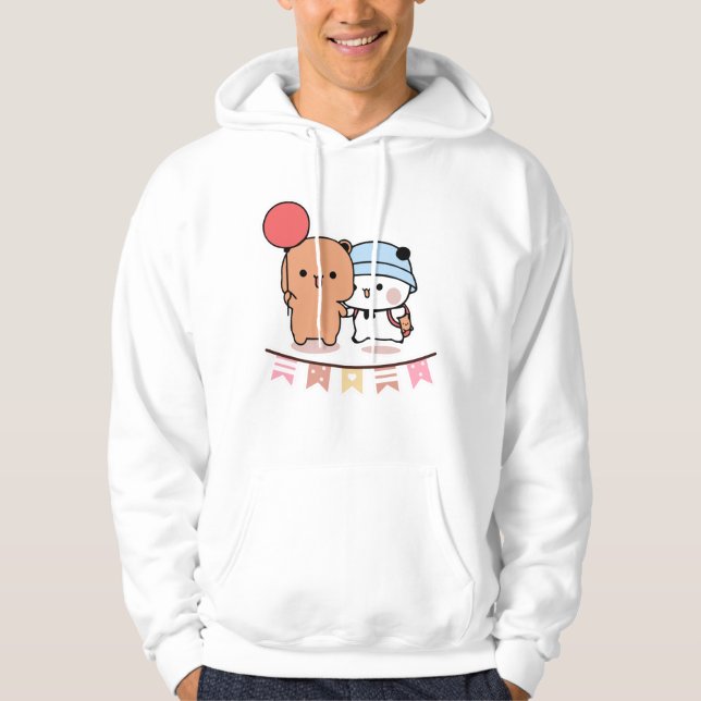 PANDA BEAR, bubu und dudu hugs Liebe Ballon Hoodie (Vorderseite)