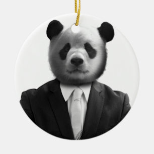 Panda Bear Business Anzug Keramikornament