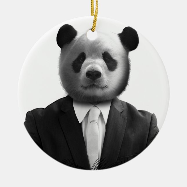 Panda Bear Business Anzug Keramikornament (Vorne)