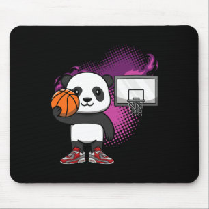 Panda Bear Bysketbyll Player Animal Lover Hoops Dr Mousepad