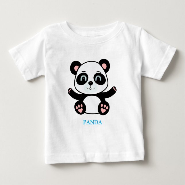 Panda Bear Cartoon Baby T-shirt (Vorderseite)