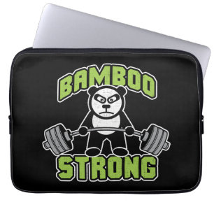 Panda Bear Cartoon - Bamboo Strong - Deadlift Laptopschutzhülle