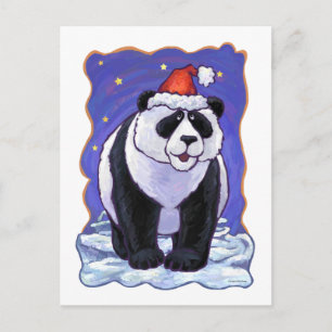 Panda Bear Christmas Feiertagspostkarte