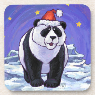 Panda Bear Christmas Getränkeuntersetzer
