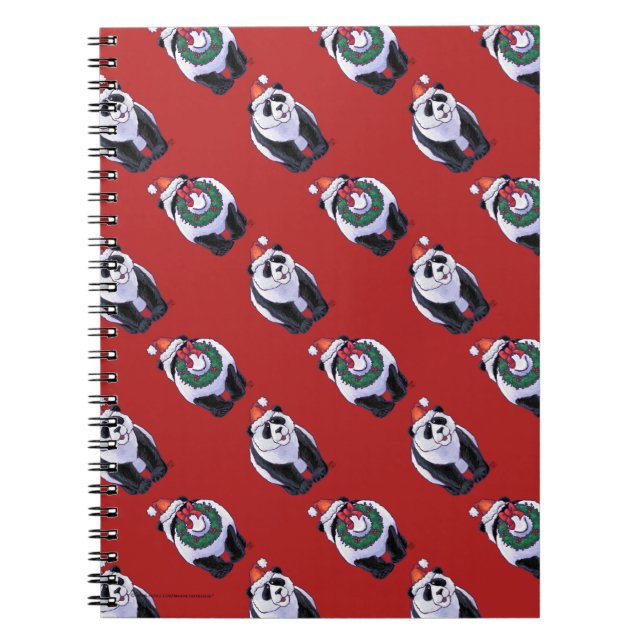 Panda Bear Christmas Notizblock (Vorderseite)