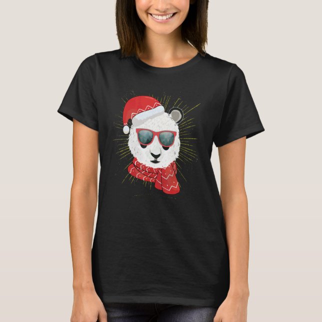 Panda Bear Christmas T-Shirt (Vorderseite)