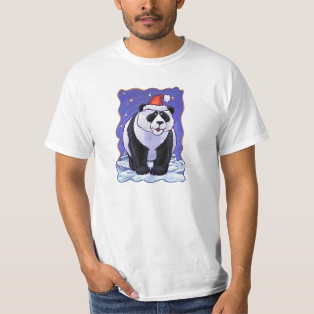 Panda Bear Christmas T-Shirt (Vorderseite)