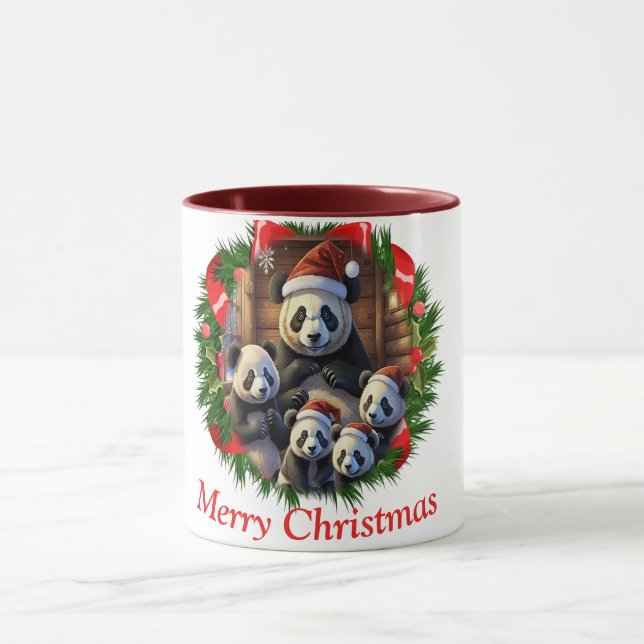 Panda Bear Christmas Tasse (Zentrum)