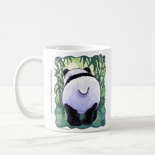 Panda Bear Coming and Going Coffee Tasse (Links)