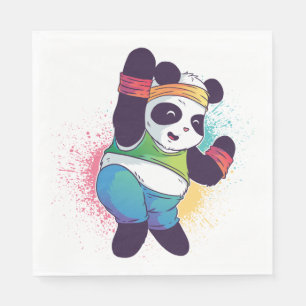 Panda Bear Dabbing Baby Showroom Geburtstag Serviette