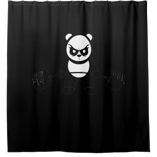 Panda Bear Deadlift - Premium Gym Duschvorhang (Vorderseite)