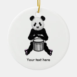 Panda Bear Drum Illustration Keramikornament