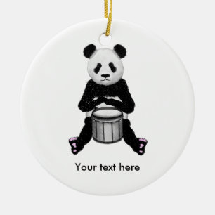 Panda Bear Drum Illustration Keramikornament