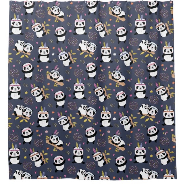Panda Bear Duschvorhang (Vorderseite)