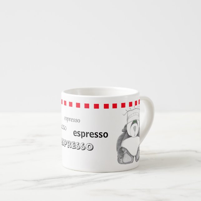 Panda Bear Espresso Cup Espressotasse (Vorderseite Rechts)