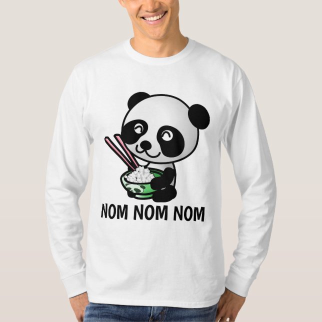 PANDA BEAR ESSEN MIT CHOPSTICKS-T - Shirt (Vorderseite)