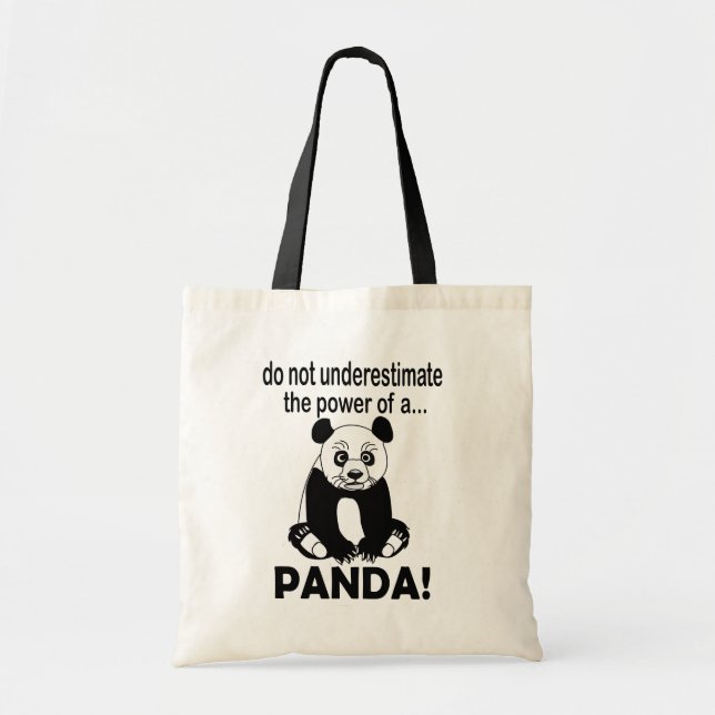 Panda Bear Funny Niedlich Panda Tragetasche (Vorne)