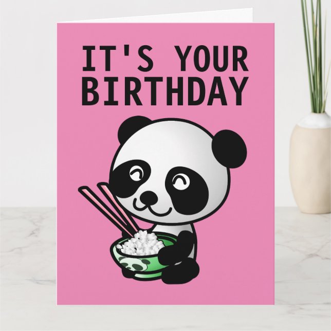PANDA BEAR FUNNY NIEDLICHE GEBURTSTAG CARD KARTE (Vorderseite)